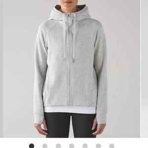 Lululemon Grey Cropped Hoodie